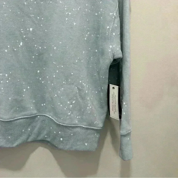 No Boundaries Sweatshirt Juniors Sz S NWT Light Blue Splatter Crew Neck Pull On - Picture 3 of 8